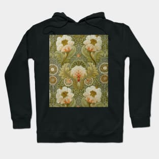 Silk Embroidery with Flowers and Leaves Hoodie